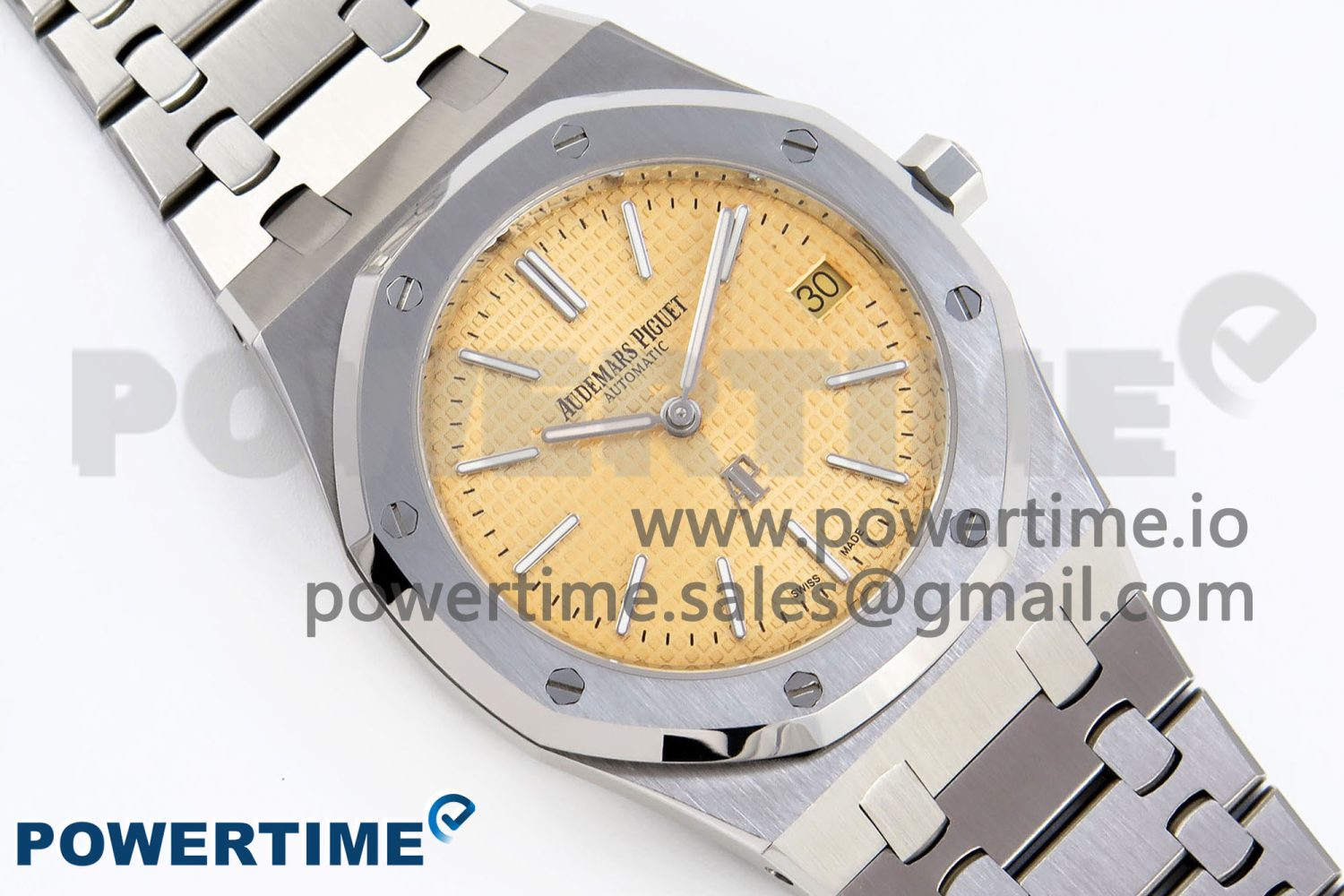 ROYAL OAK 39MM 15202 SS IPF 1:1 BEST EDITION YELLOW TEXTURED DIAL ON SS BRACELET A2121 - Image 3