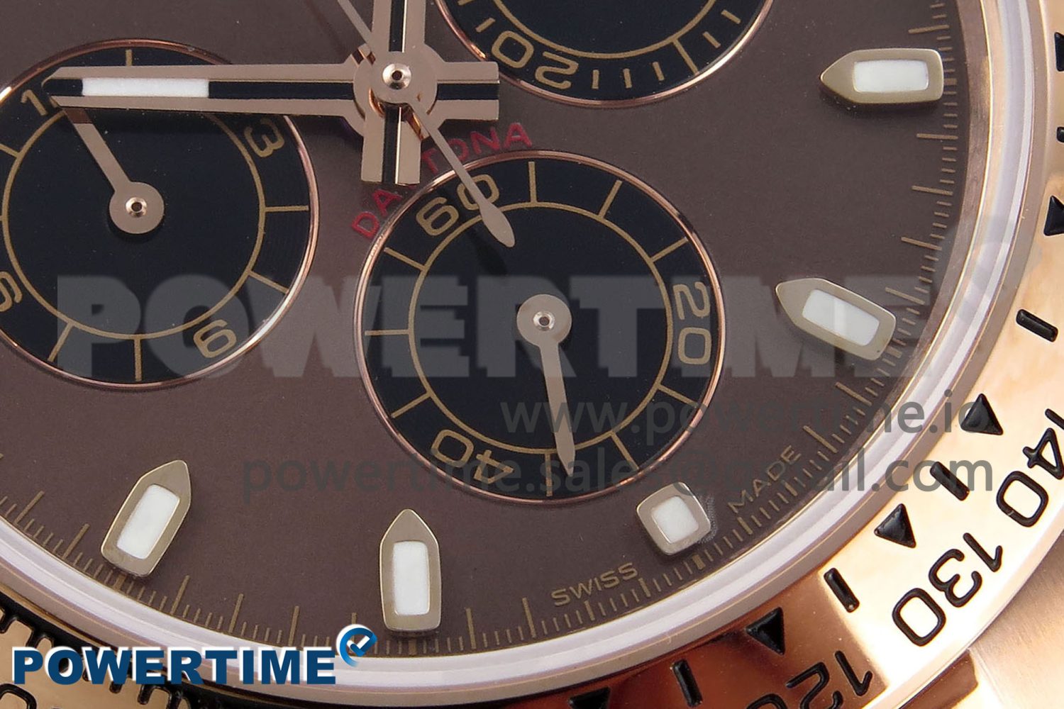 Daytona 116505 RG OMF Best Edition Brown/Black Dial on RG Bracelet A7750 (Slim Movement) - Image 5