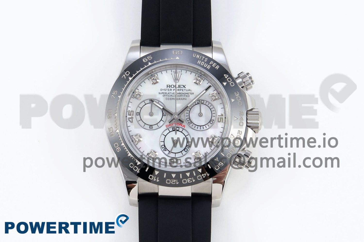 Daytona 116519 SS OMF Best Edition White MOP Diamonds Dial on Oysterflex Strap A7750 (Slim Movement) - Image 1