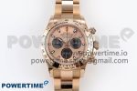 Daytona 116505 RG OMF Best Edition RG/Black Dial on RG Bracelet A7750 (Slim Movement)