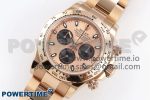 Daytona 116505 RG OMF Best Edition RG/Black Dial on RG Bracelet A7750 (Slim Movement) - Image 2