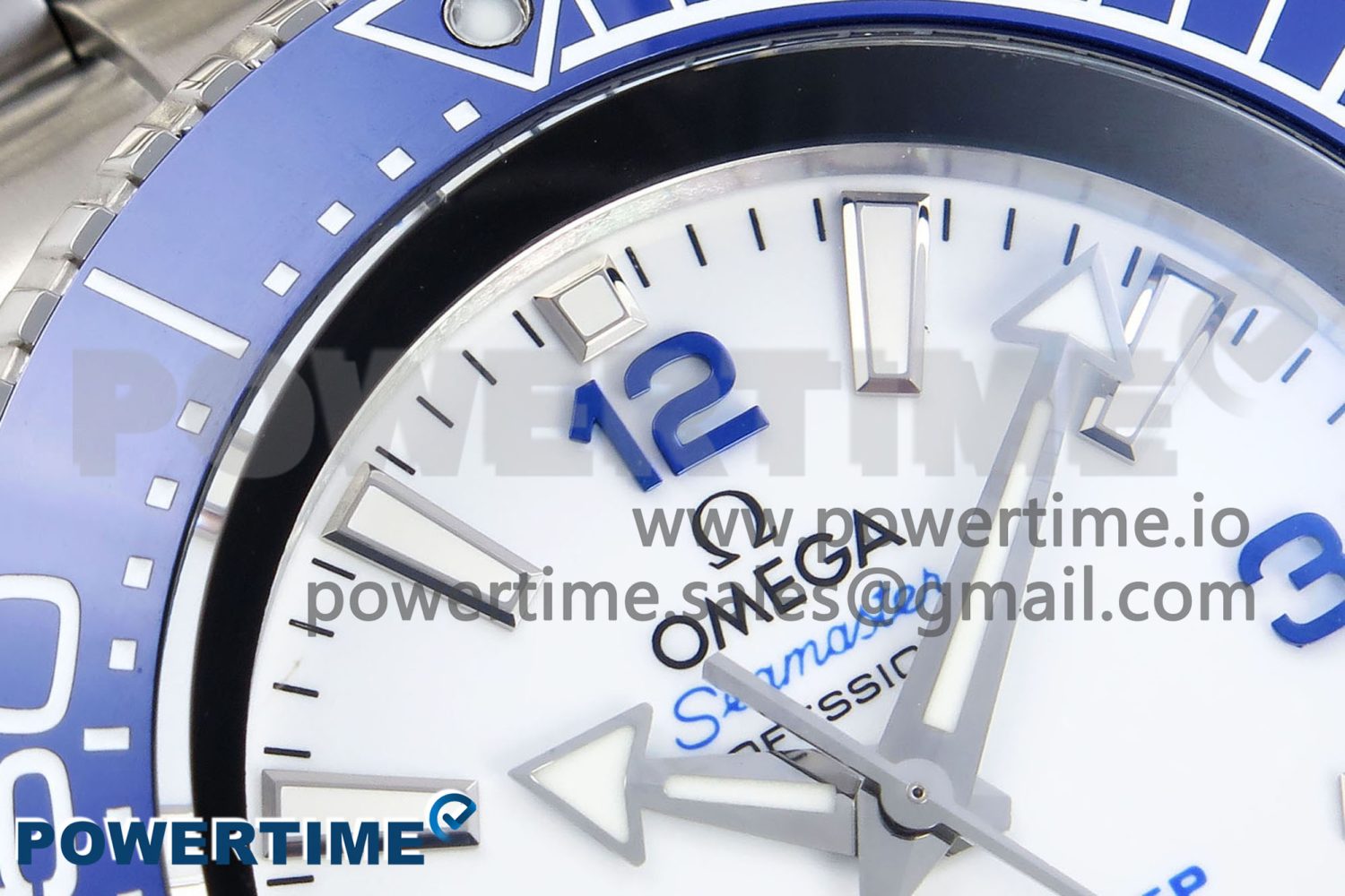 Seamaster 6000M Ultra Deep SS TF 1:1 Best Edition White Dial Blue Ceramic Bezel on SS Bracelet A2824 - Image 4