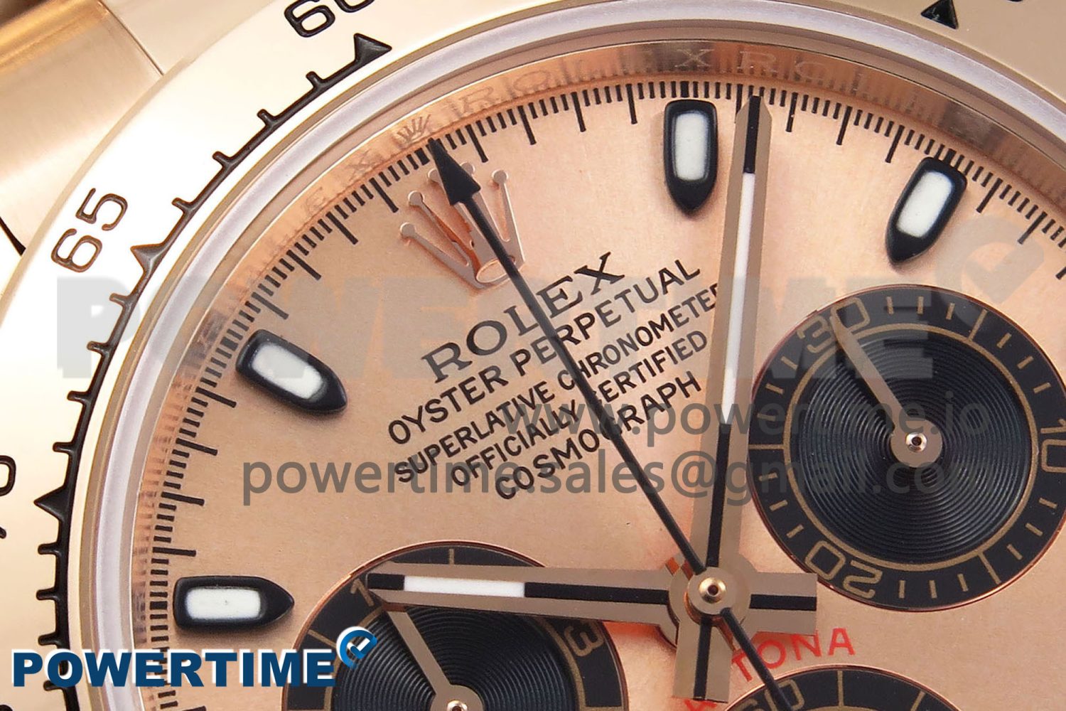 Daytona 116505 RG OMF Best Edition RG/Black Dial on RG Bracelet A7750 (Slim Movement) - Image 4