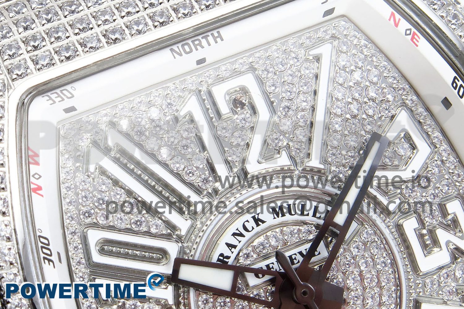 VANGUARD SS FULL DIAMONDS ABF BEST EDITION DIAMONDS WHITE DIAL ON DIAMONDS BRACELET A2824 - Image 4