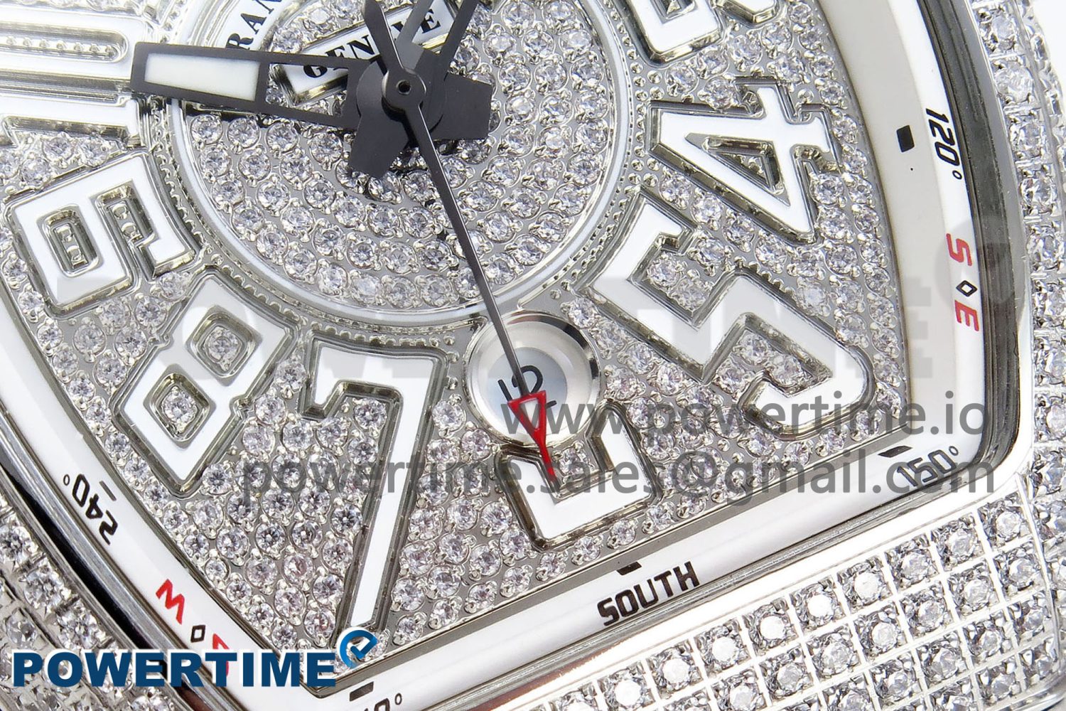 VANGUARD SS FULL DIAMONDS ABF BEST EDITION DIAMONDS WHITE DIAL ON DIAMONDS BRACELET A2824 - Image 5