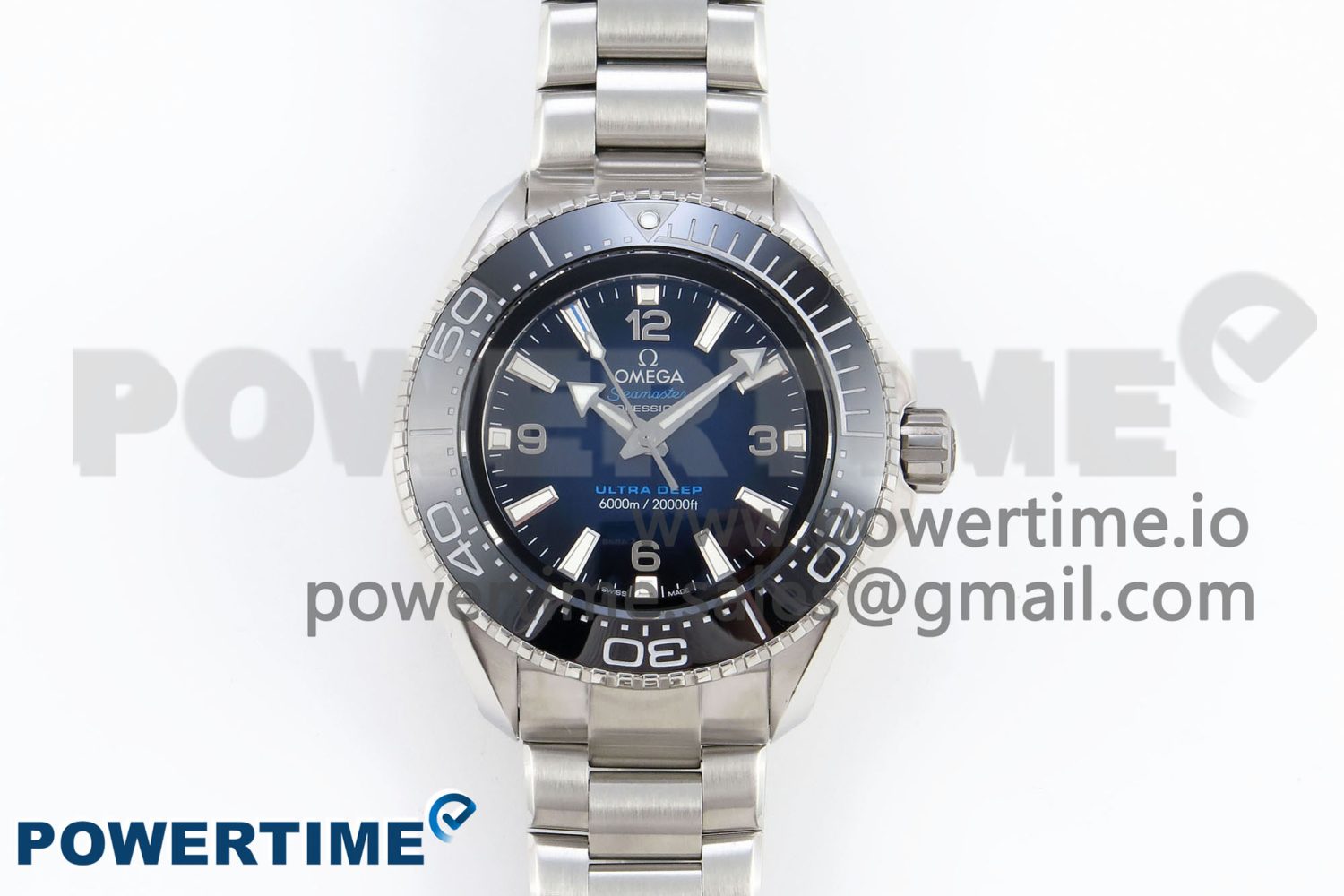 Seamaster 6000M Ultra Deep SS TF 1:1 Best Edition Blue Dial Black Ceramic Bezel on SS Bracelet A2824 - Image 1