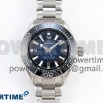 Seamaster 6000M Ultra Deep SS TF 1:1 Best Edition Blue Dial Black Ceramic Bezel on SS Bracelet A2824