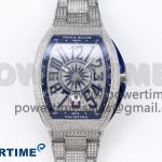 VANGUARD SS BLUE FULL DIAMONDS ABF BEST EDITION DIAMONDS BLUE DIAL ON DIAMONDS BRACELET A2824