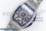 VANGUARD SS BLUE FULL DIAMONDS ABF BEST EDITION DIAMONDS BLUE DIAL ON DIAMONDS BRACELET A2824 - Image 2