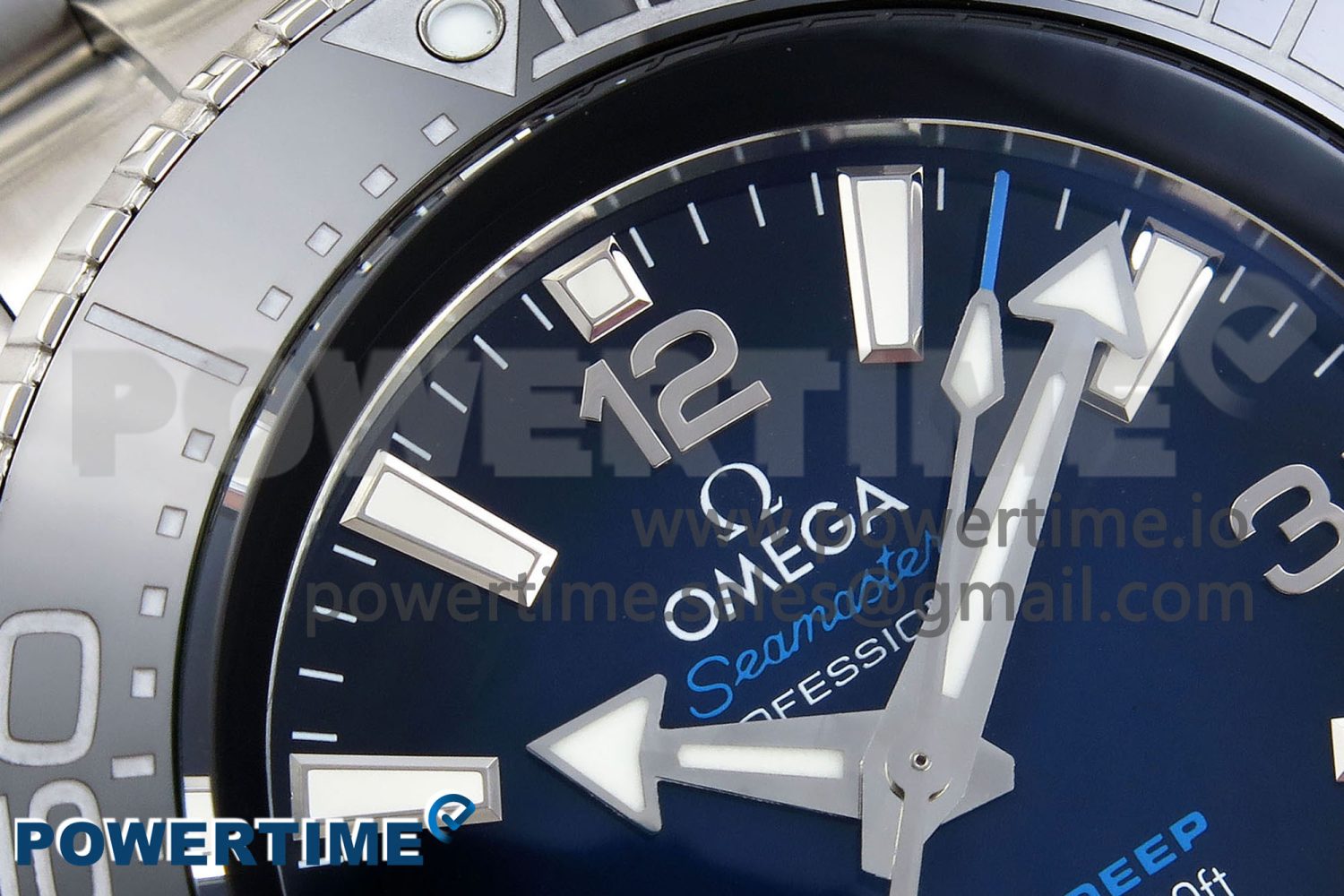 Seamaster 6000M Ultra Deep SS TF 1:1 Best Edition Blue Dial Black Ceramic Bezel on SS Bracelet A2824 - Image 4