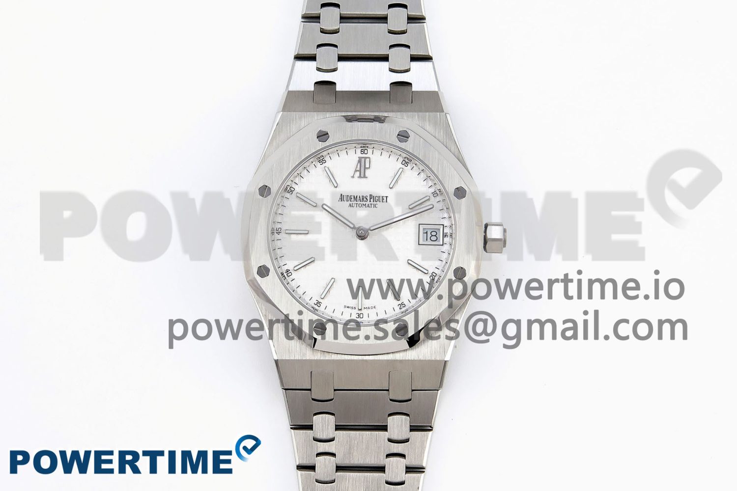 ROYAL OAK 39MM 15202 SS IPF 1:1 BEST EDITION WHITE TEXTURED DIAL ON SS BRACELET A2121 - Image 1