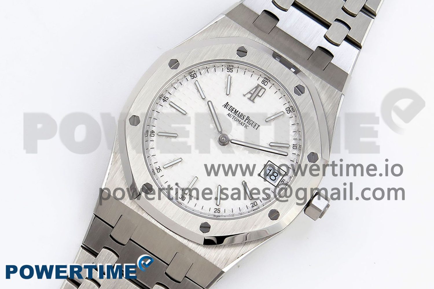 ROYAL OAK 39MM 15202 SS IPF 1:1 BEST EDITION WHITE TEXTURED DIAL ON SS BRACELET A2121 - Image 2