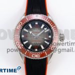 Seamaster 6000M Ultra Deep SS TF 1:1 Best Edition Gray Dial Orange Ceramic Bezel on Black Rubber Strap A2824