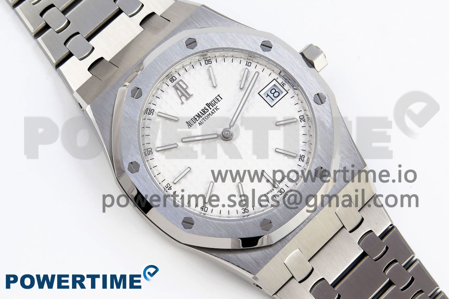 ROYAL OAK 39MM 15202 SS IPF 1:1 BEST EDITION WHITE TEXTURED DIAL ON SS BRACELET A2121 - Image 3