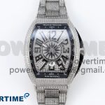 VANGUARD SS BLACK FULL DIAMONDS ABF BEST EDITION DIAMONDS BLUE DIAL ON DIAMONDS BRACELET A2824