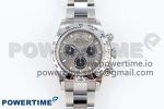 Daytona 116509 SS OMF Best Edition Gray/Black Dial on SS Bracelet A7750 (Slim Movement)