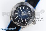 Seamaster 6000M Ultra Deep SS TF 1:1 Best Edition Blue Dial Black Ceramic Bezel on Black Rubber Strap A2824 - Image 2