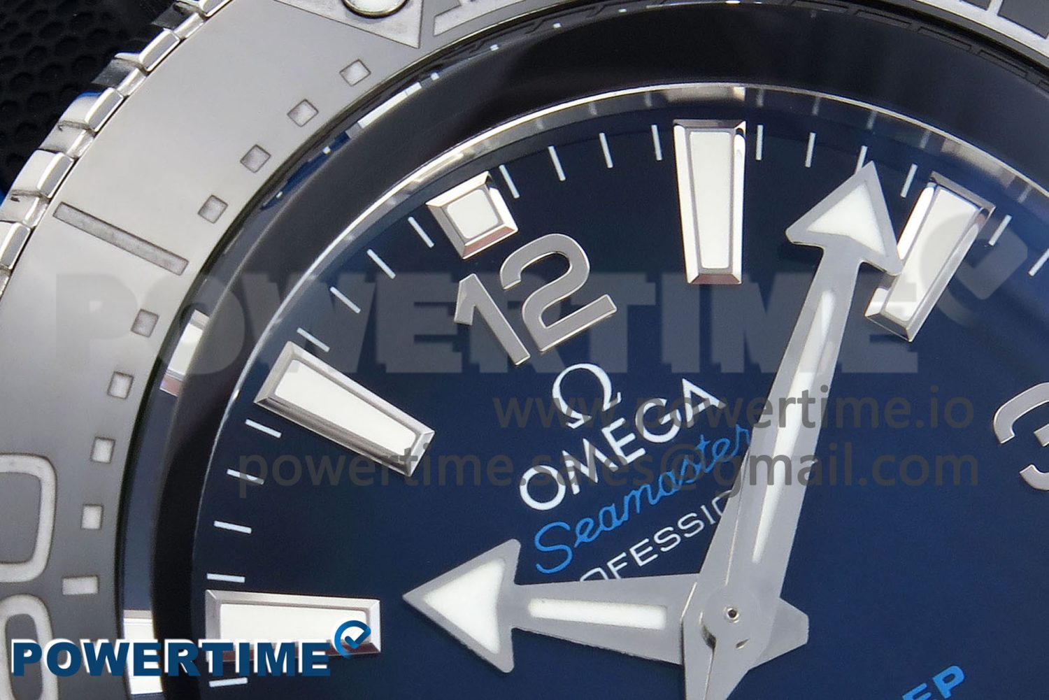 Seamaster 6000M Ultra Deep SS TF 1:1 Best Edition Blue Dial Black Ceramic Bezel on Black Rubber Strap A2824 - Image 4