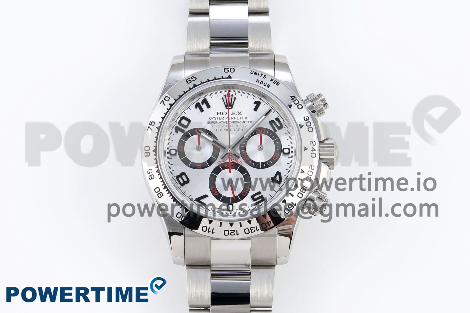 Daytona 116509 SS OMF Best Edition Silver Numeral Dial on SS Bracelet A7750 (Slim Movement) - Image 1