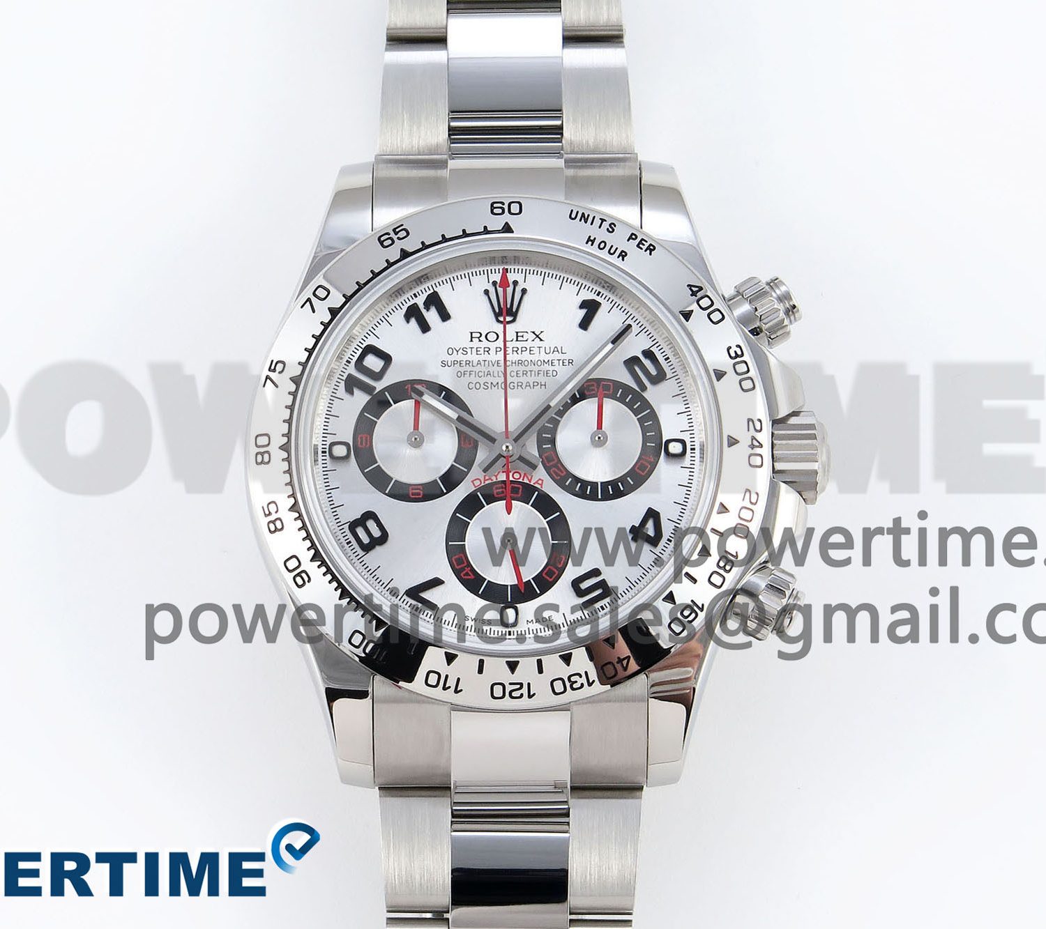 Daytona 116509 SS OMF Best Edition Silver Numeral Dial on SS Bracelet A7750 (Slim Movement)