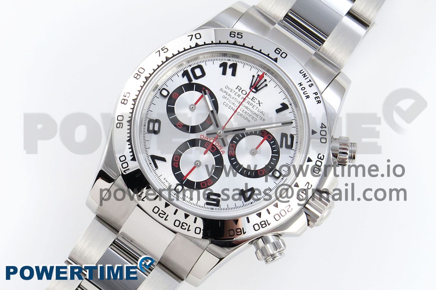 Daytona 116509 SS OMF Best Edition Silver Numeral Dial on SS Bracelet A7750 (Slim Movement) - Image 2