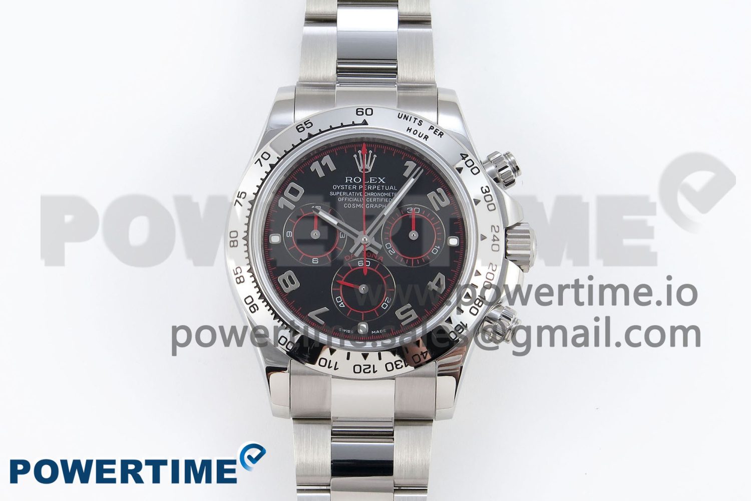 Daytona 116509 SS OMF Best Edition Black Numeral Dial on SS Bracelet A7750 (Slim Movement) - Image 1