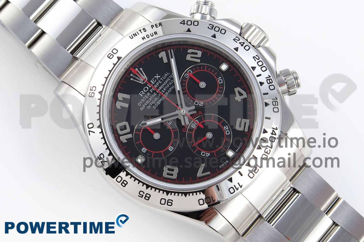 Daytona 116509 SS OMF Best Edition Black Numeral Dial on SS Bracelet A7750 (Slim Movement) - Image 3