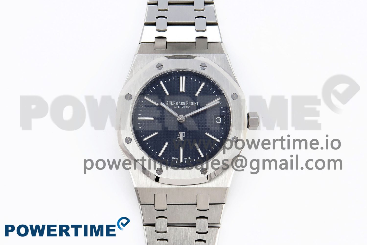 ROYAL OAK 39MM 15202 SS IPF 1:1 BEST EDITION BLUE TEXTURED DIAL ON SS BRACELET A2121 - Image 1