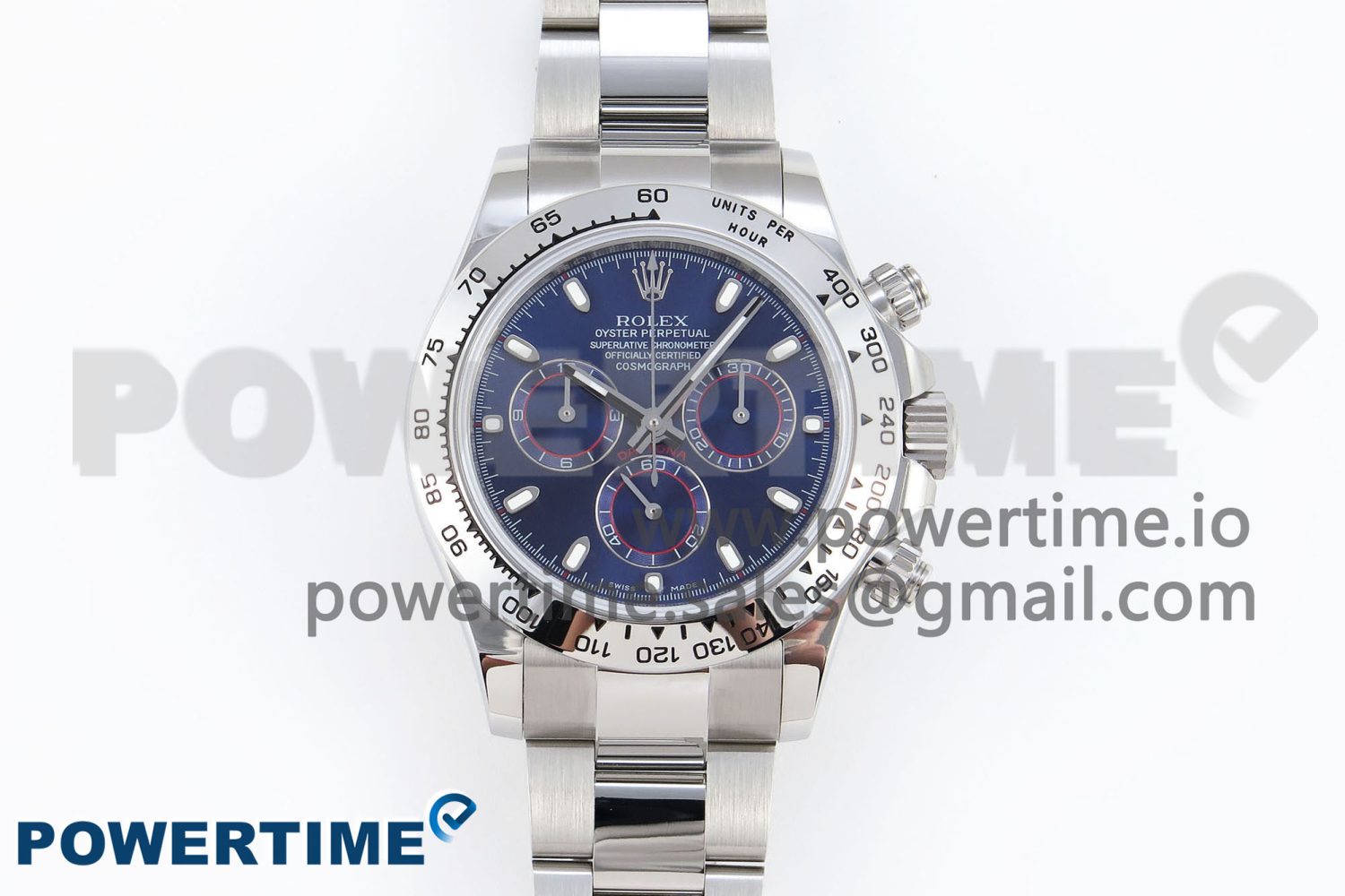 Daytona 116509 SS OMF Best Edition Blue Stick Dial on SS Bracelet A7750 (Slim Movement) - Image 1