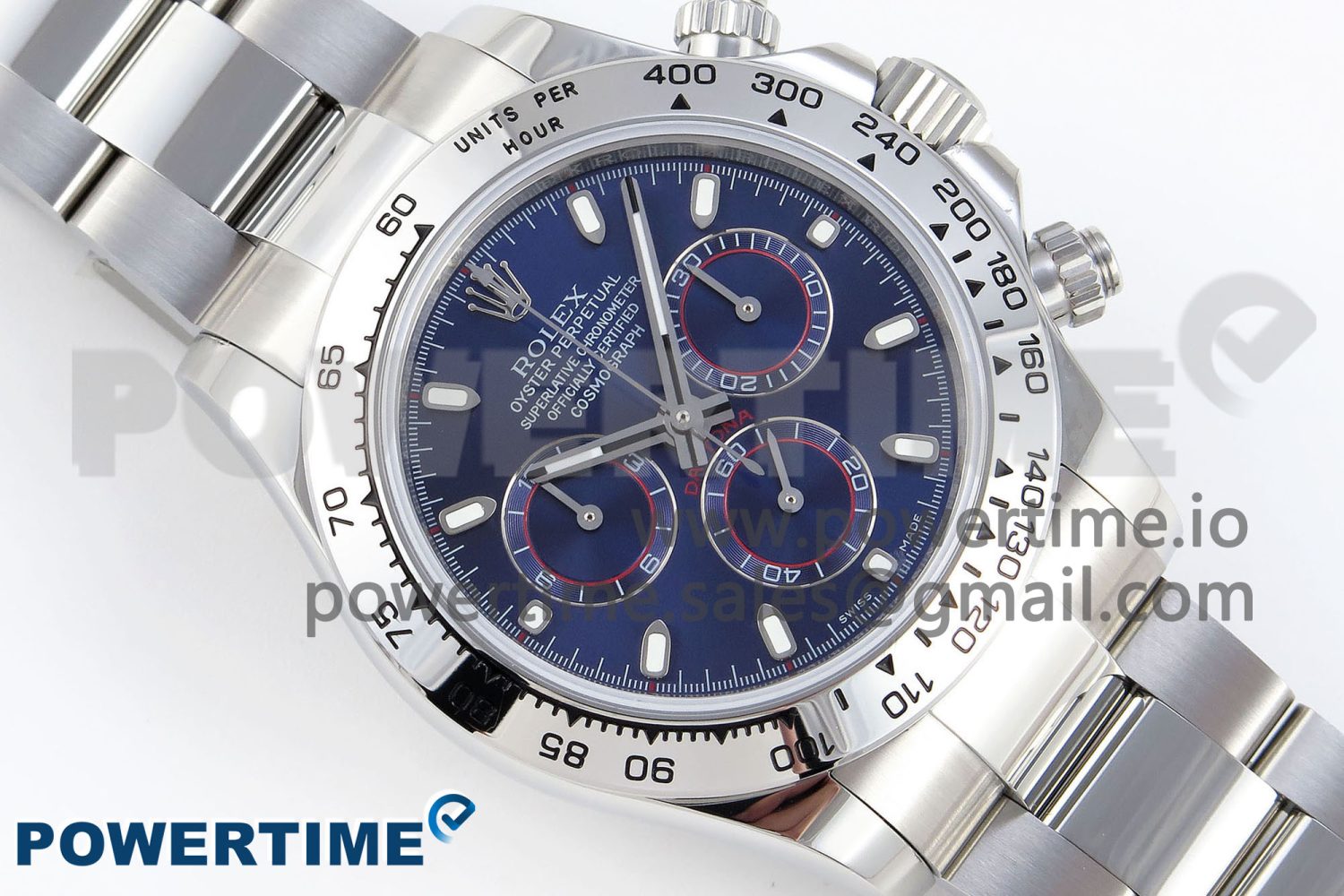 Daytona 116509 SS OMF Best Edition Blue Stick Dial on SS Bracelet A7750 (Slim Movement) - Image 3