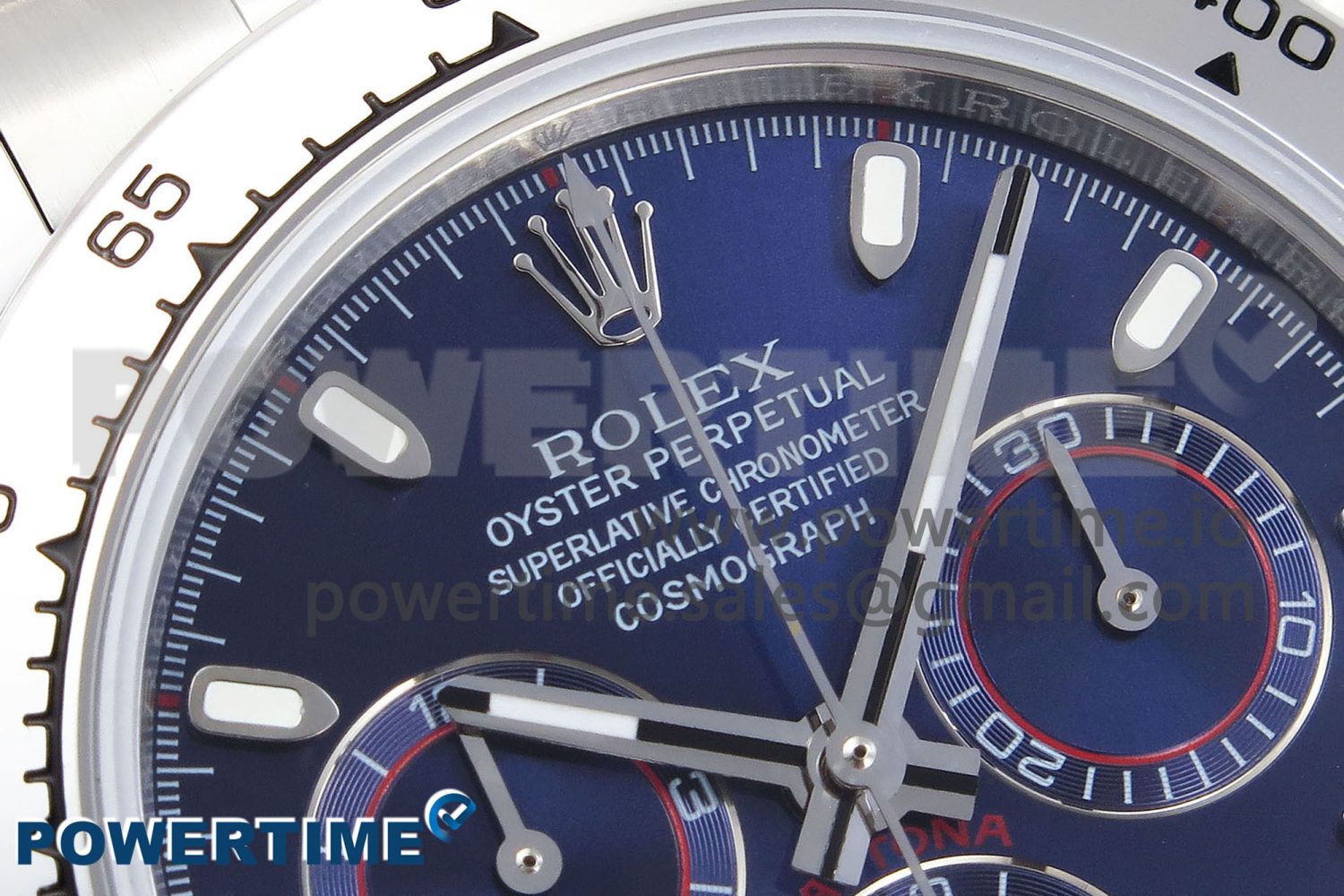 Daytona 116509 SS OMF Best Edition Blue Stick Dial on SS Bracelet A7750 (Slim Movement) - Image 4