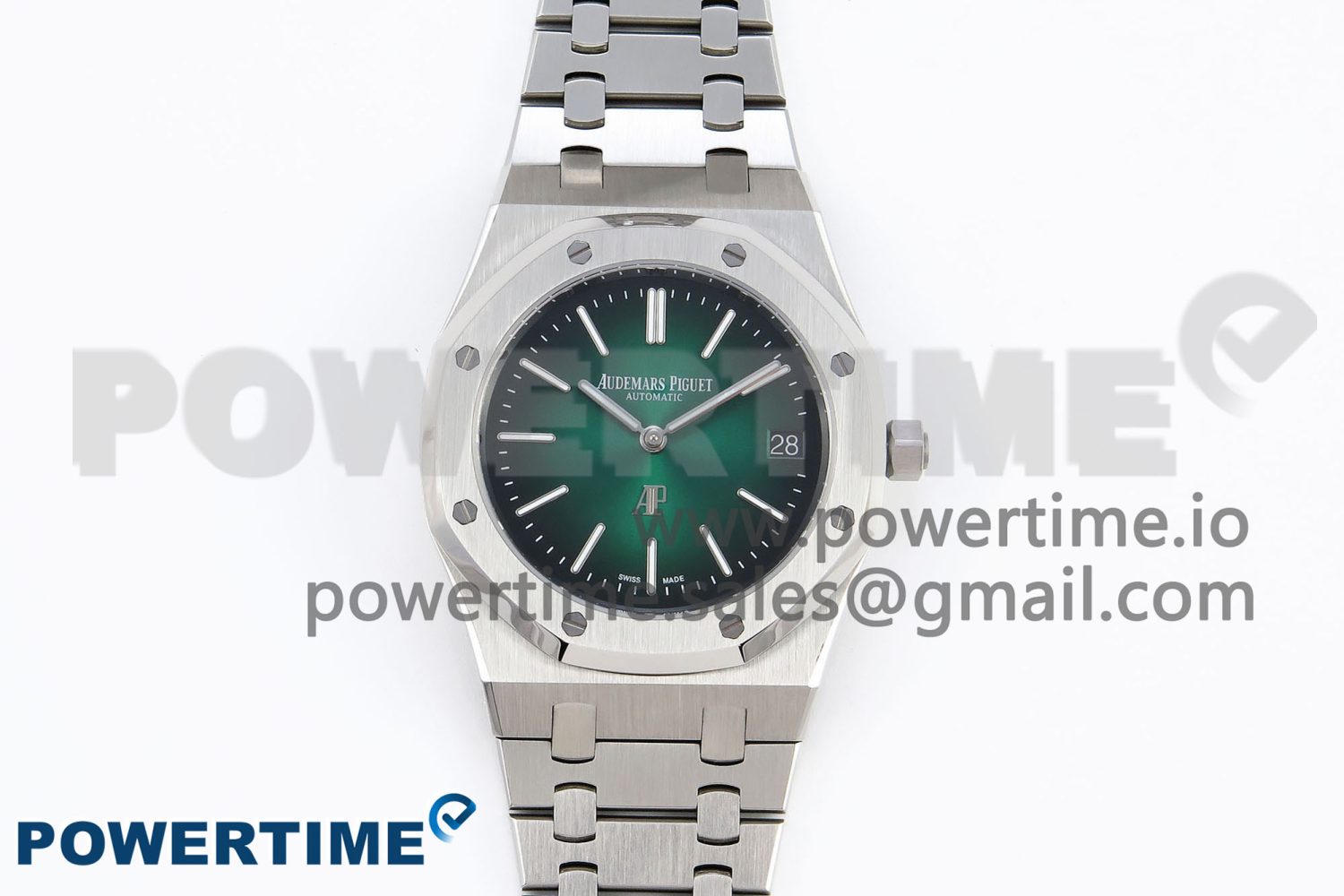 ROYAL OAK 39MM 15202 SS IPF 1:1 BEST EDITION GREEN/BLACK DIAL ON SS BRACELET A2121 - Image 1