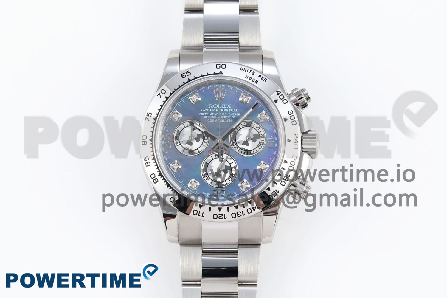 Daytona 116509 SS OMF Best Edition Blue MOP Dial on SS Bracelet A7750 (Slim Movement) - Image 1
