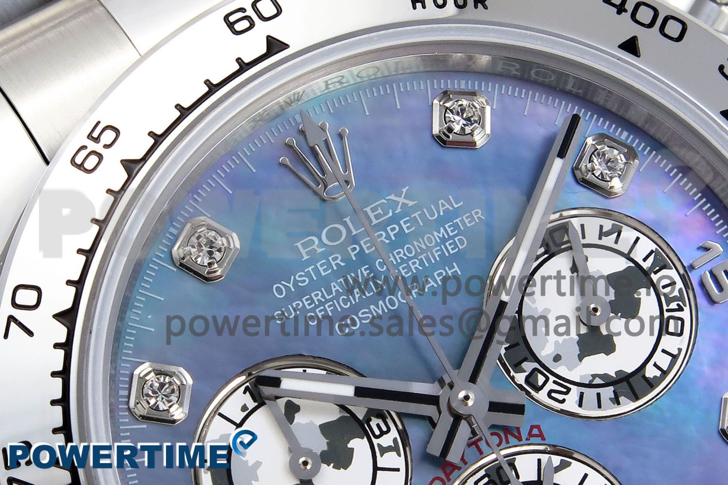 Daytona 116509 SS OMF Best Edition Blue MOP Dial on SS Bracelet A7750 (Slim Movement) - Image 4