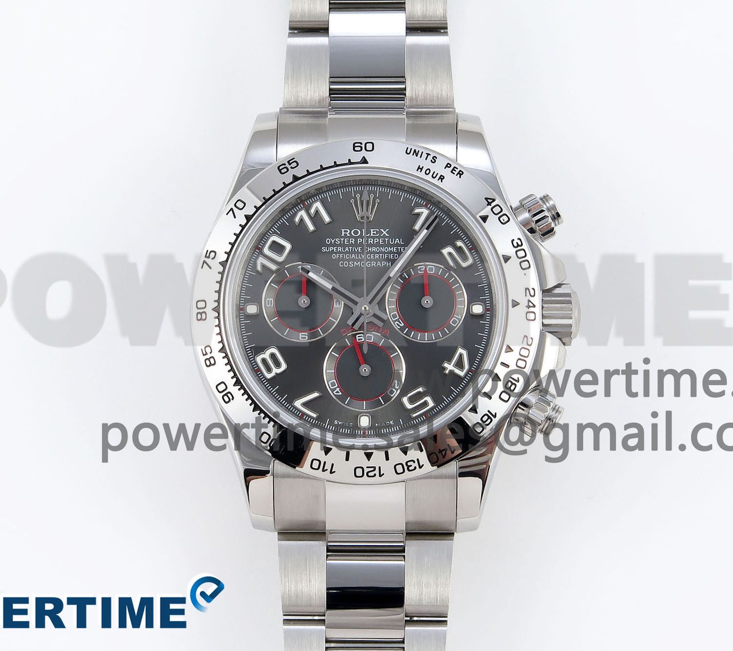 Daytona 116509 SS OMF Best Edition Gray Numeral Dial on SS Bracelet A7750 (Slim Movement)