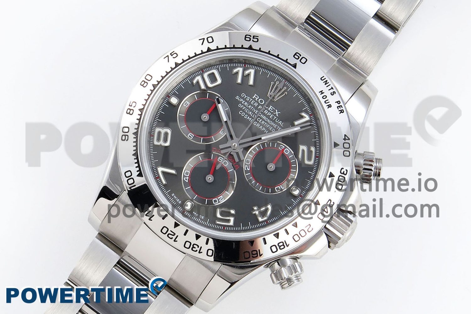 Daytona 116509 SS OMF Best Edition Gray Numeral Dial on SS Bracelet A7750 (Slim Movement) - Image 2