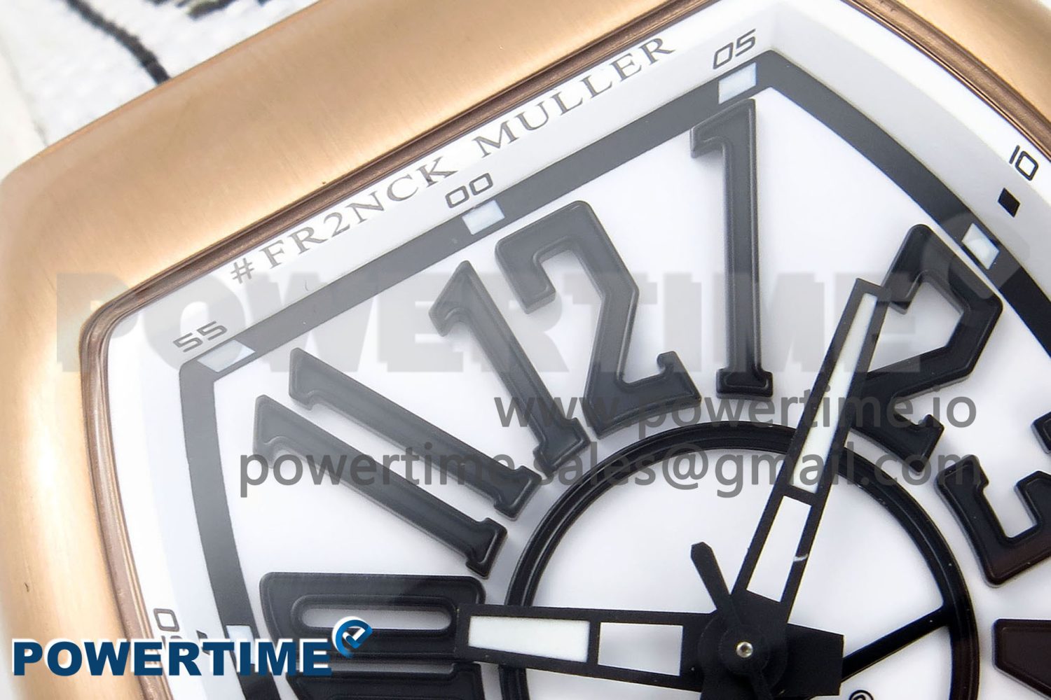 #FR2NCK Muller Vanguard RG ABF Best Edition White Dial on White Rubber Strap A2824 - Image 4