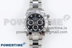 Daytona 116509 SS OMF Best Edition Black Diamonds Dial on SS Bracelet A7750 (Slim Movement)