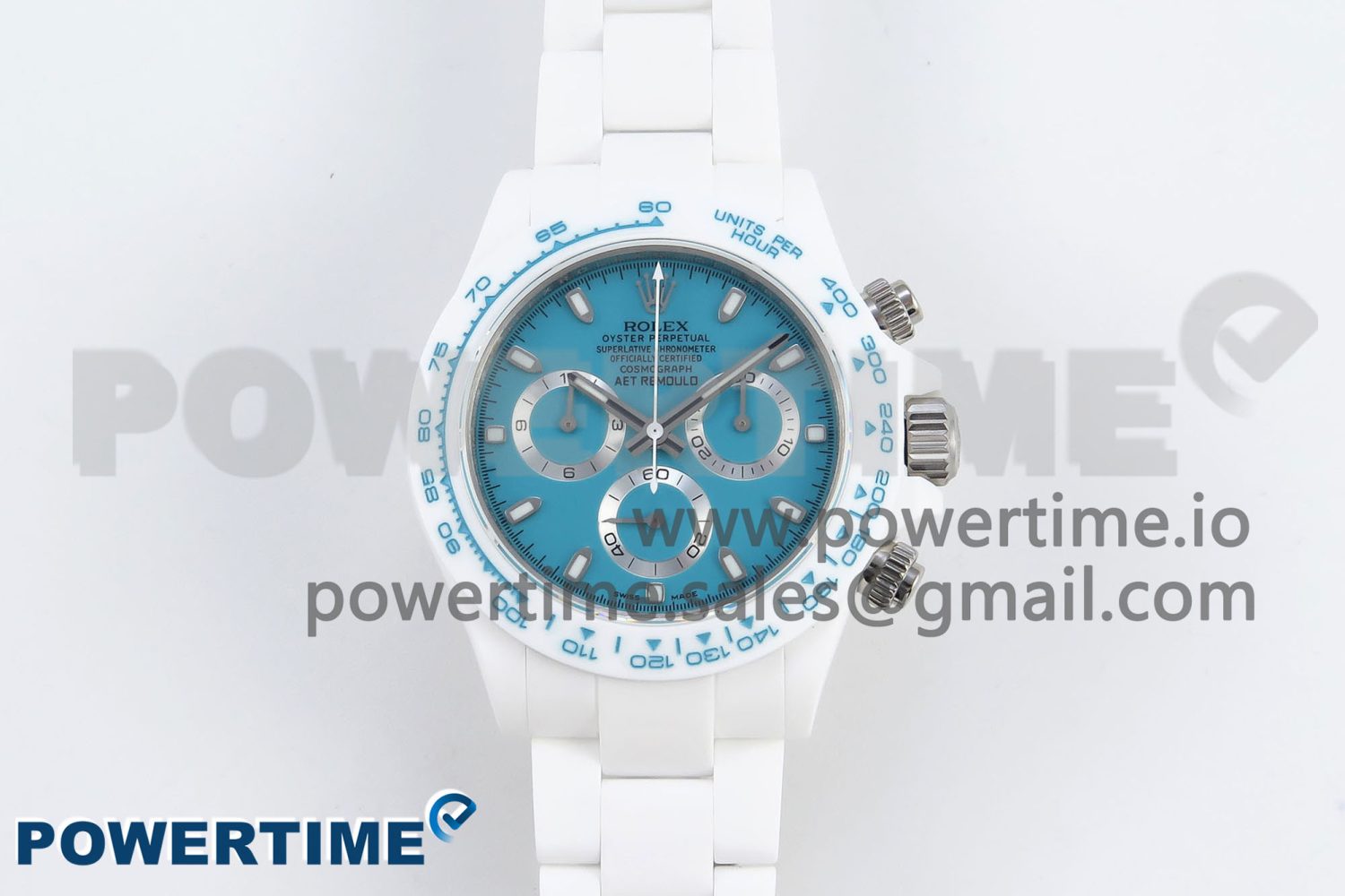 Daytona AET White Ceramic Case and Bracelet Tiffany Blue Dial Noob Best Edition SA4130 - Image 1