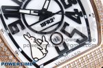 #FR2NCK Muller Vanguard RG Full Diamonds ABF Best Edition White Dial on White Rubber Strap A2824 - Image 5