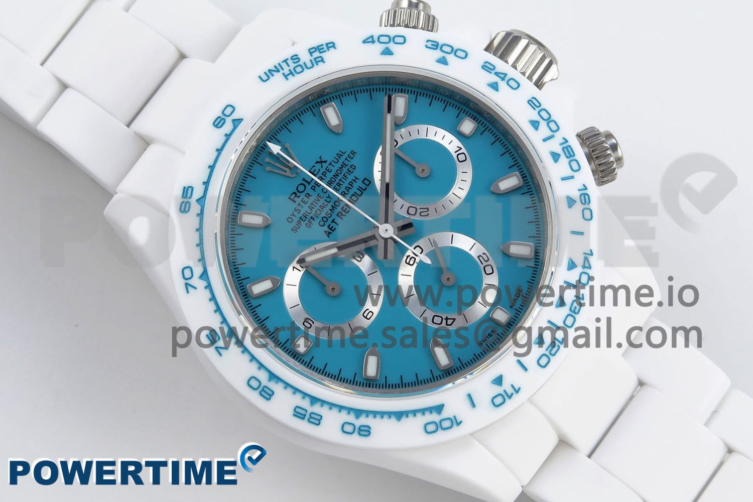 Daytona AET White Ceramic Case and Bracelet Tiffany Blue Dial Noob Best Edition SA4130 - Image 3