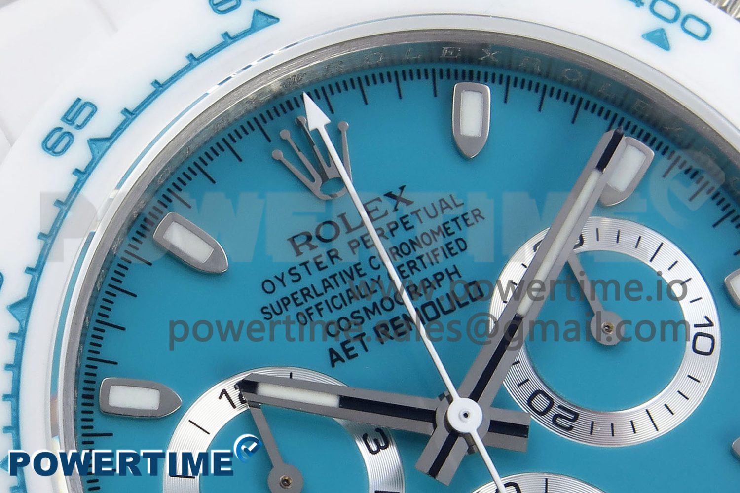 Daytona AET White Ceramic Case and Bracelet Tiffany Blue Dial Noob Best Edition SA4130 - Image 4