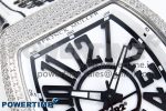 #FR2NCK Muller Vanguard SS Full Diamonds ABF Best Edition White Dial on Black Rubber Strap A2824 - Image 4
