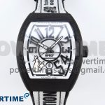 #FR2NCK Muller Vanguard Carbon ABF Best Edition White Dial on Black Rubber Strap A2824