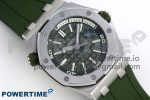 ROYAL OAK OFFSHORE DIVER 15710 IPF 1:1 BEST EDITION GREEN DIAL ON GREEN RUBBER STRAP SA3120 SUPER CLONE - Image 3