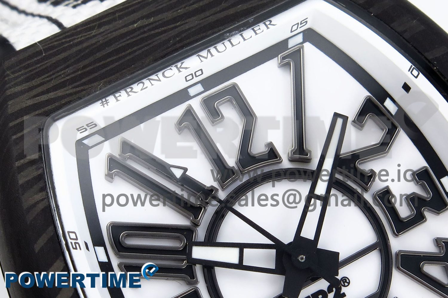 #FR2NCK Muller Vanguard Carbon ABF Best Edition White Dial on Black Rubber Strap A2824 - Image 4