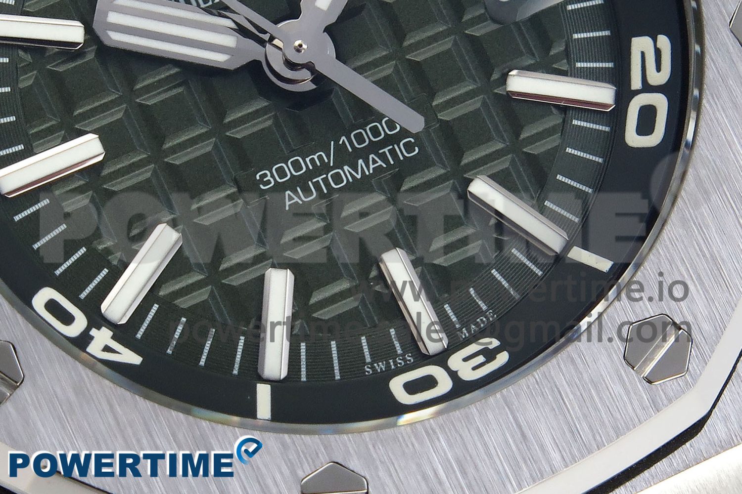ROYAL OAK OFFSHORE DIVER 15710 IPF 1:1 BEST EDITION GREEN DIAL ON GREEN RUBBER STRAP SA3120 SUPER CLONE - Image 5