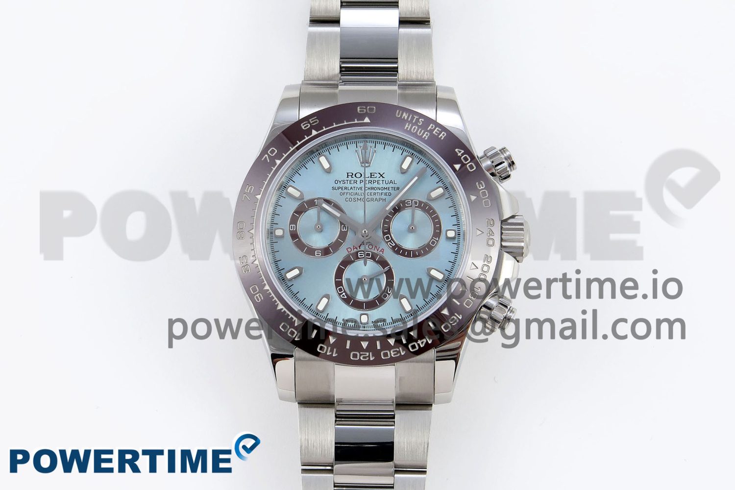Daytona 116506 SS OMF Best Edition Ice Blue Dial on SS Bracelet A7750 (Slim Movement) - Image 1