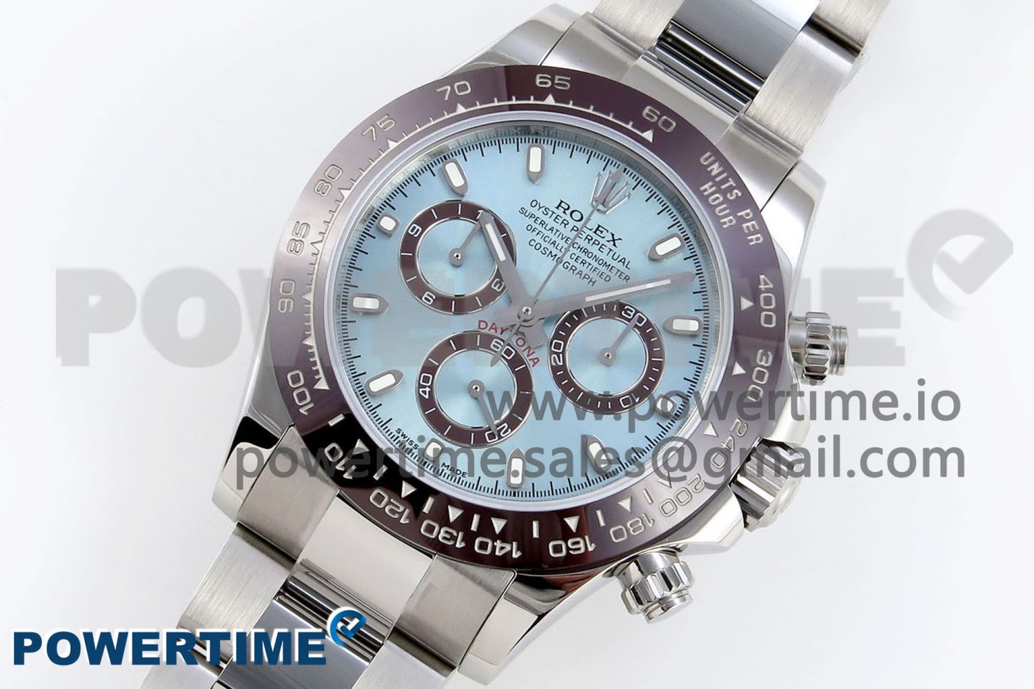 Daytona 116506 SS OMF Best Edition Ice Blue Dial on SS Bracelet A7750 (Slim Movement) - Image 2