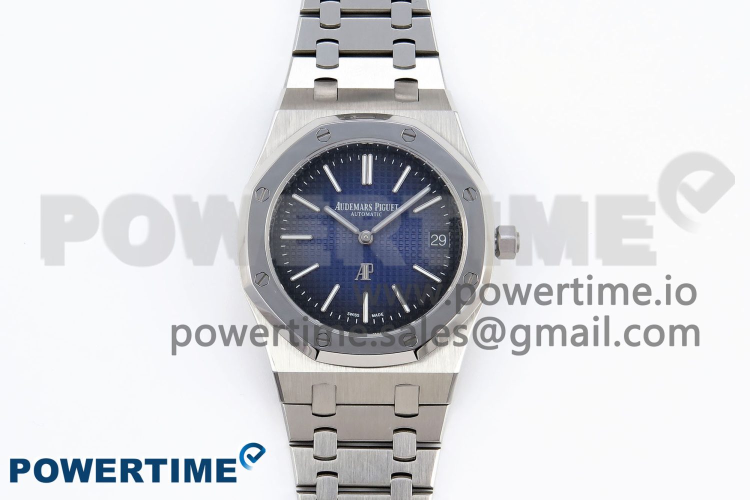 ROYAL OAK 39MM 15202 SS IPF 1:1 BEST EDITION BLUE/BLACK TEXTURED DIAL ON SS BRACELET A2121 - Image 1